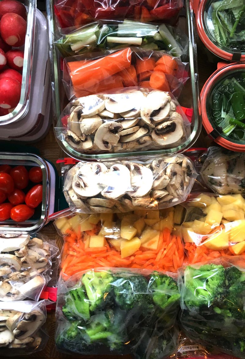 Geschnittenes Gemüse, portionsweise abgepackt