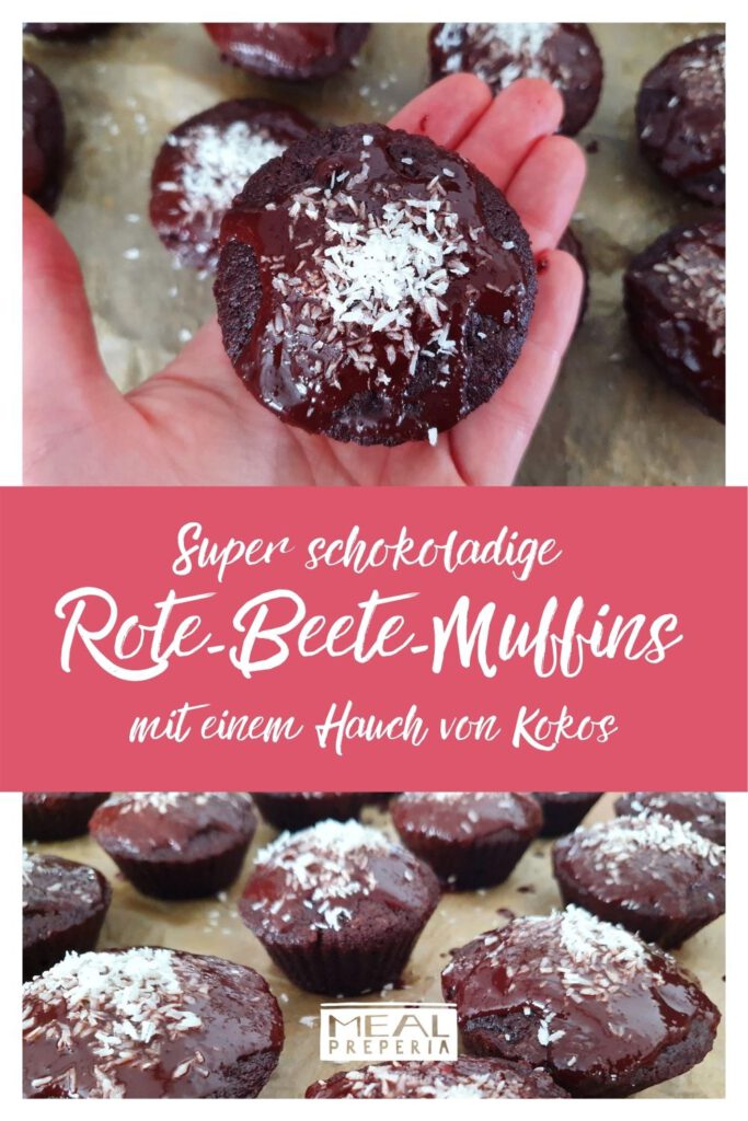 Super schokoladige Rote-Beete-Muffins mit einem Hauch von Kokos_Pin