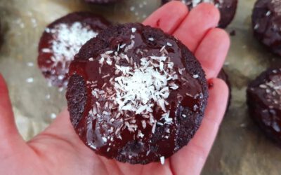 Super schokoladige Rote-Beete-Muffins mit einem Hauch von Kokos