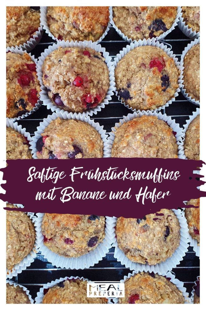 Saftige Frühstücksmuffins mit Banane und Hafer_pin